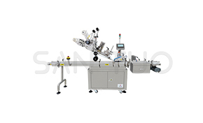 Surface labeling machine for infusion bags